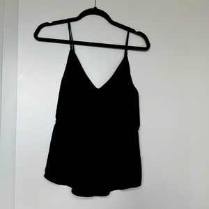 Babaton tie waist black top